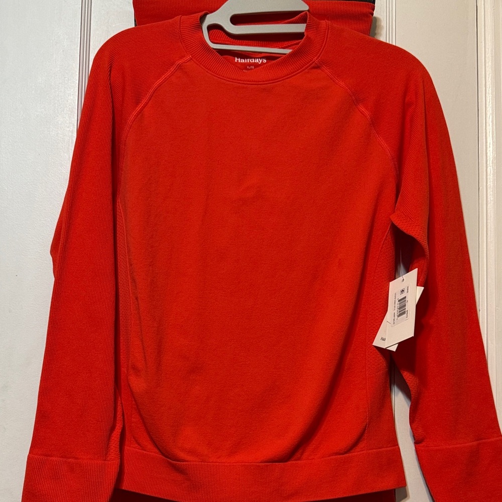 Half days Bright Orange long sleeve Top